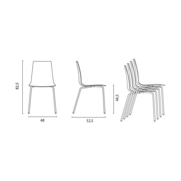 Plastová stolička CANDY MAT