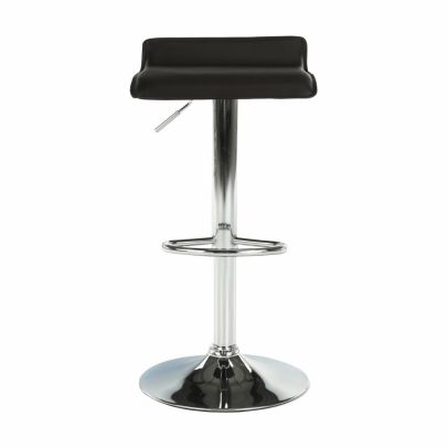 Barová stolička, ekokoža čierna/chróm, LARIA NEW 2