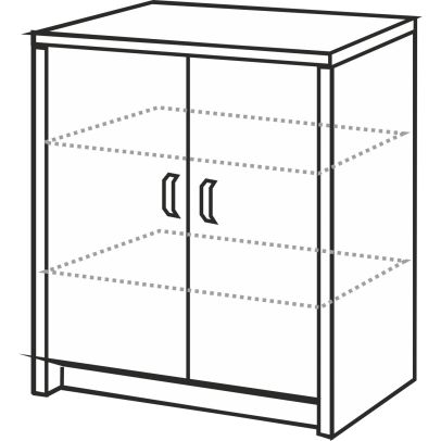 Bielizník s dvierkami 7871 biela 2