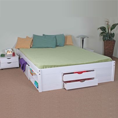 Multifunkčné dvojlôžko KLASA biele 160x200 2