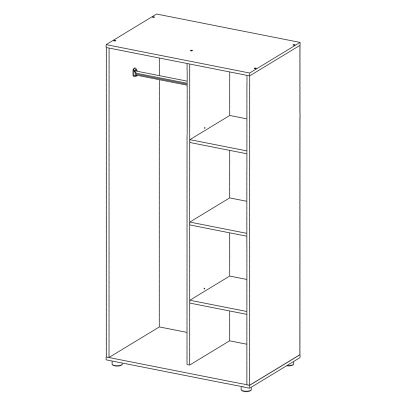 Skriňa 2-dverová BEST buk 2