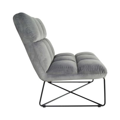 Kreslo ACAPULCO sivý zamat 2