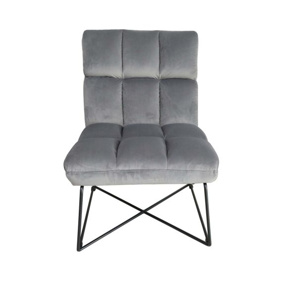 Kreslo ACAPULCO sivý zamat