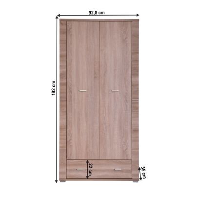 Skriňa typ 3, dub sonoma, GRAND 2