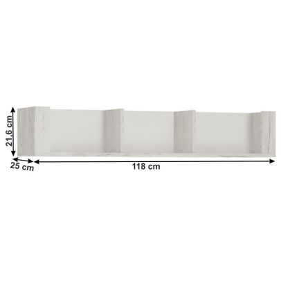 Polica typ 61, biela craft, ANGEL 2