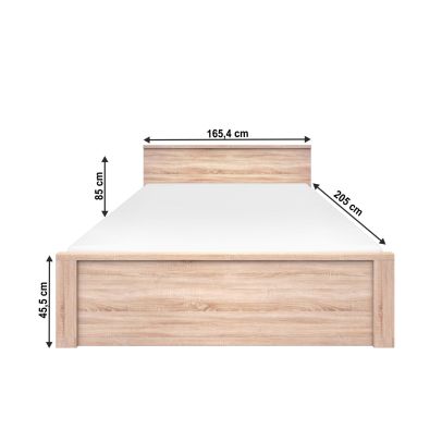 Posteľ, Dub sonoma, NORTY TYP 8 2