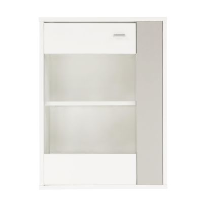 Obývacia stena, biela/sivá, GENTA 2