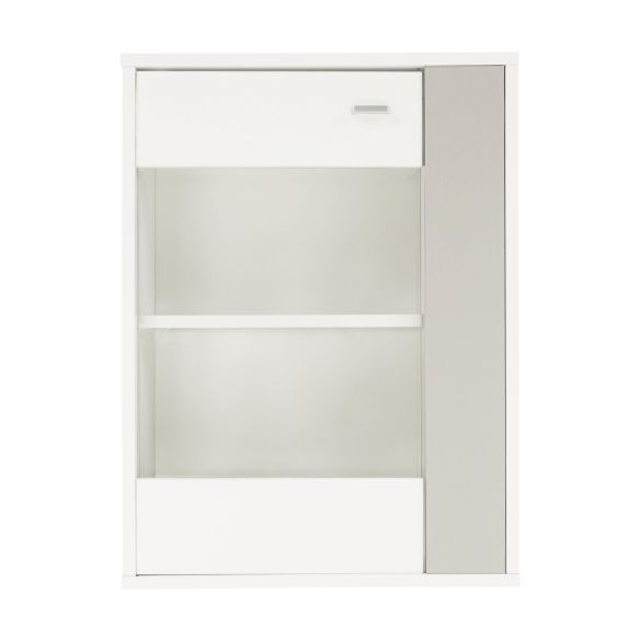 Obývacia stena, biela/sivá, GENTA