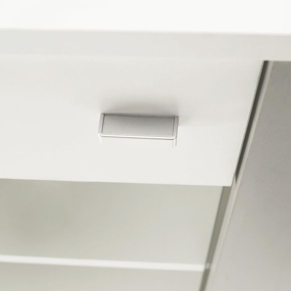 Obývacia stena, biela/sivá, GENTA