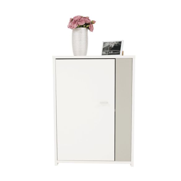 Obývacia stena, biela/sivá, GENTA