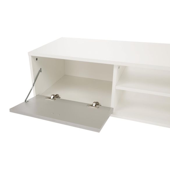 Obývacia stena, biela/sivá, GENTA