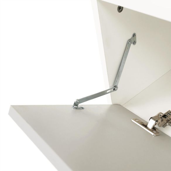 Obývacia stena, biela/sivá, GENTA