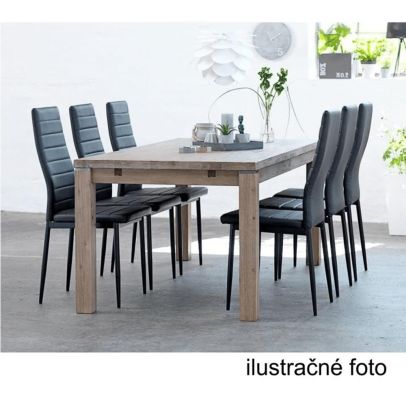 Stolička, biela ekokoža/biely kov, COLETA NOVA 2