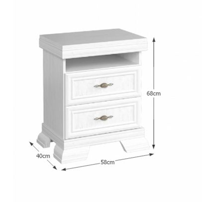 Nočný stolík KSN, sosna andersen, KORA 2