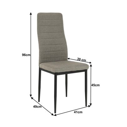 Stolička, hnedá látka/čierny kov, COLETA NOVA 2