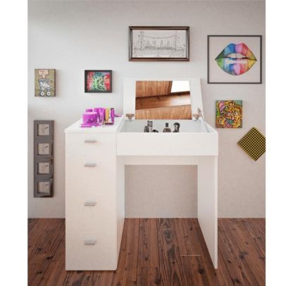 Toaletný stolík, toaletka, biela, BELINA 2