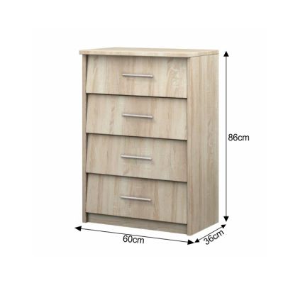 Botník, 4-radový, dub sonoma, NARIO TYP 1 2