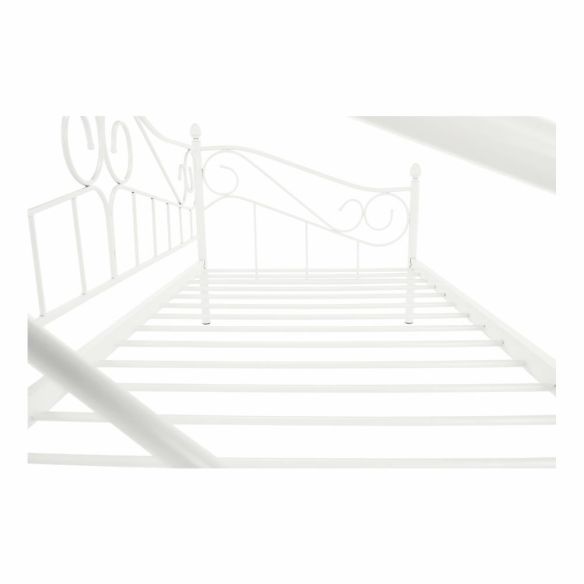 Kovová posteľ, biela, 90x200, DAINA