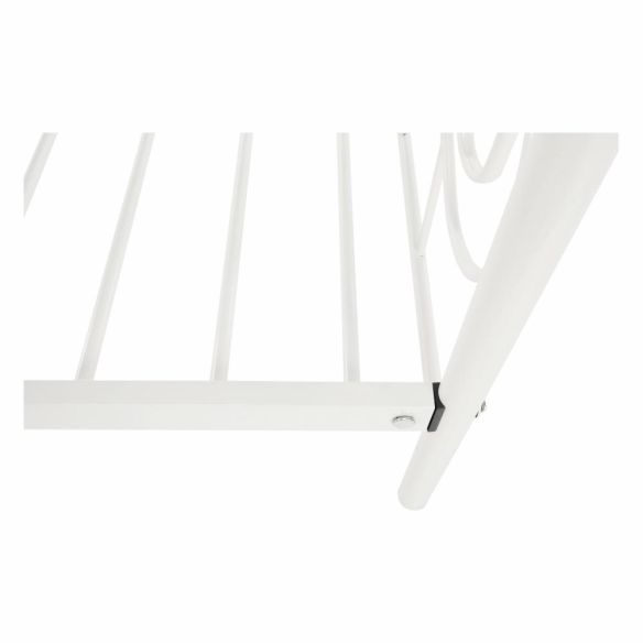 Kovová posteľ, biela, 90x200, DAINA