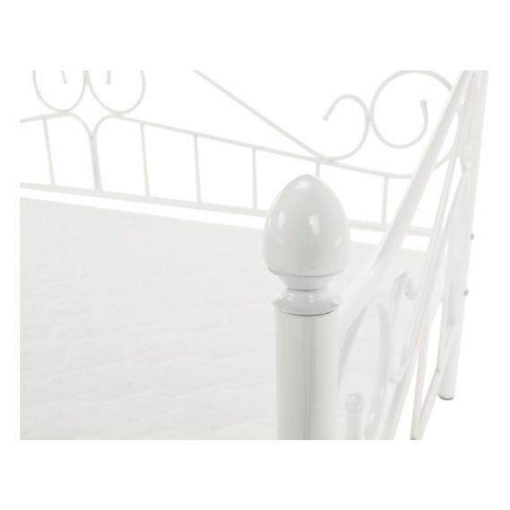 Kovová posteľ, biela, 90x200, DAINA