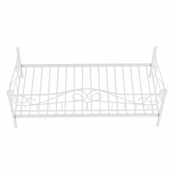 Kovová posteľ, biela, 90x200, DAINA