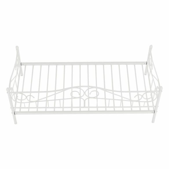 Kovová posteľ, biela, 90x200, DAINA