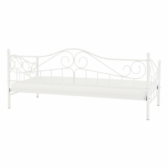Kovová posteľ, biela, 90x200, DAINA