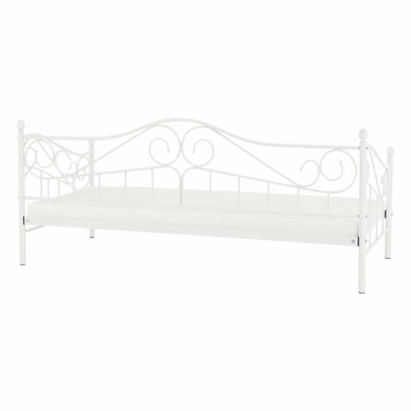 Kovová posteľ, biela, 90x200, DAINA