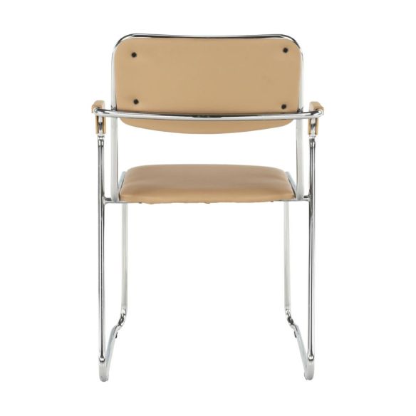 Zasadacia stolička, hnedá ekokoža, DERYA