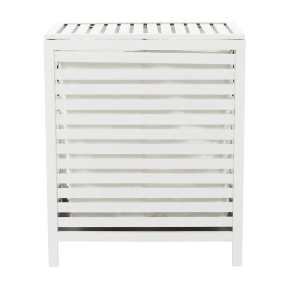 Kôš na bielizeň, biela, MENORK