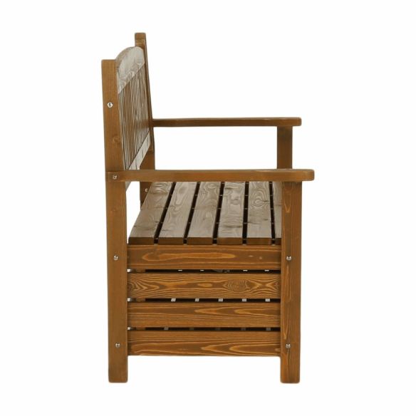 Záhradná lavička, hnedá, 150cm, AMULA