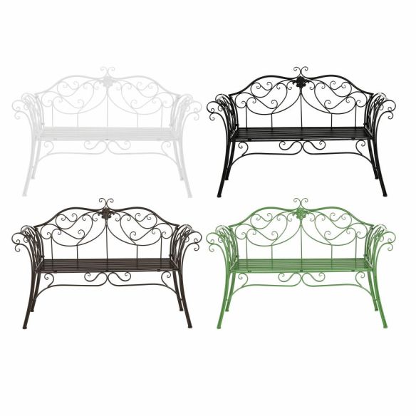 Záhradná lavička, čierna, ETELIA