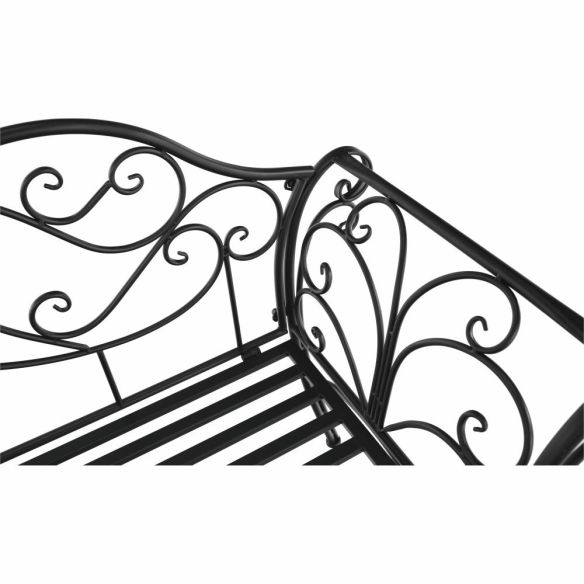 Záhradná lavička, čierna, ETELIA