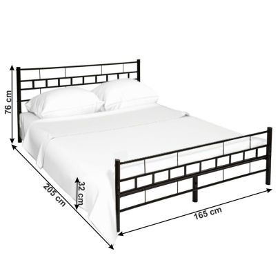 Posteľ, čierna, 160x200, TAJGI 2