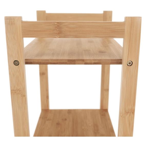 3-poličkový regál, prírodný bambus, IMPEROR TYP 1