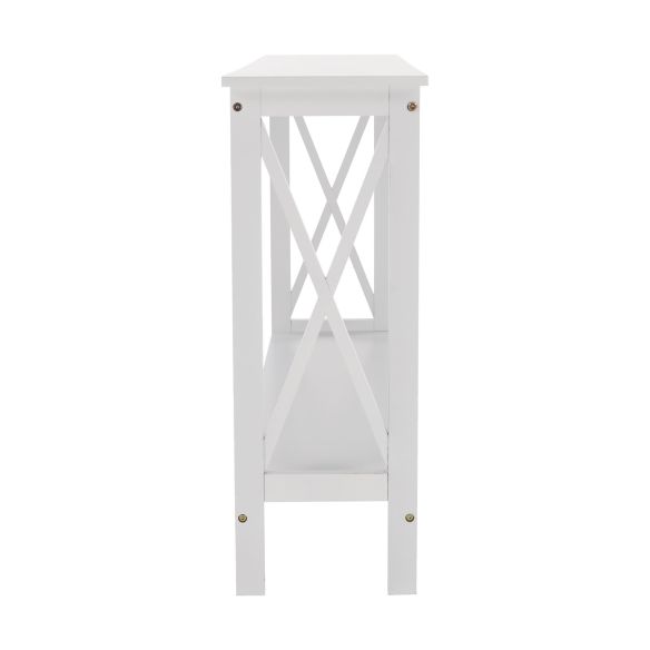 Konzolový stolík, biela, APOLOS