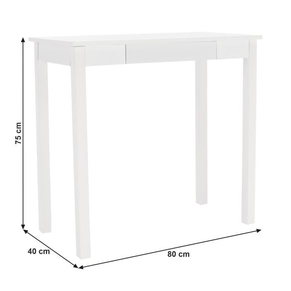 Konzolový stolík, biela, AMYNTAS