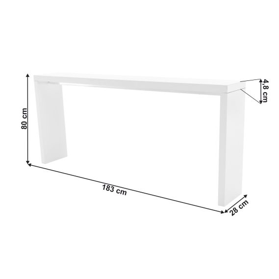 Konzolový stolík, biela, FITRON