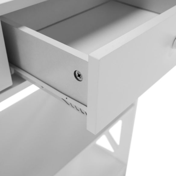 Konzolový stolík, biela, LOMIR