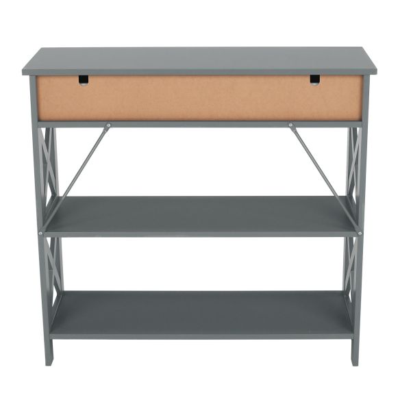 Konzolový stolík, sivá, LOMIR