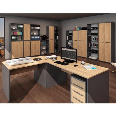 Roh k PC stolu, dub artisan, RIOMA TYP 13 2