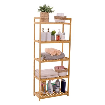 5-policový regál, prírodný bambus, FIORE TYP 3 2