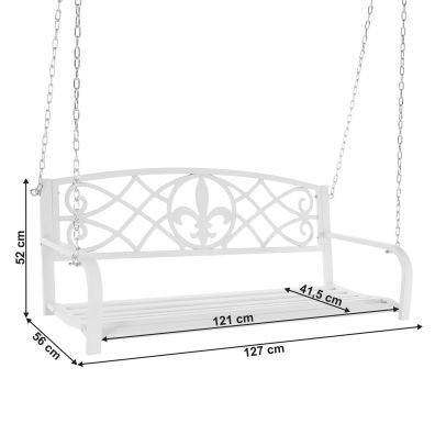 Záhradná hojdačka, biela, ABEA 2