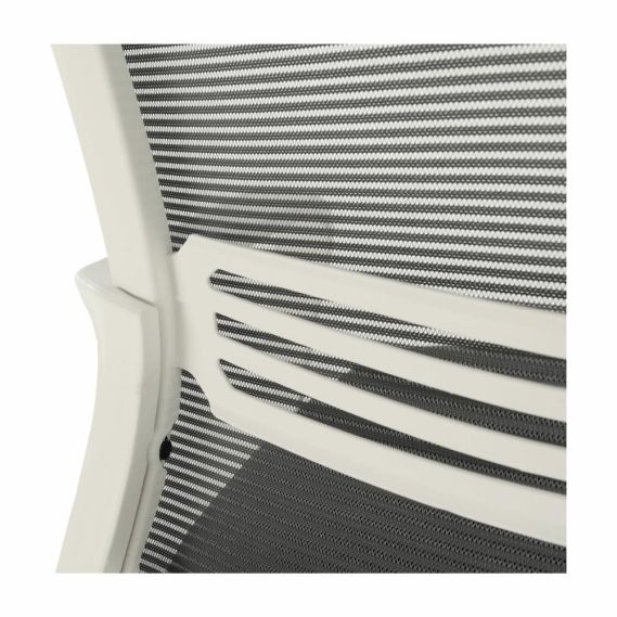 Kancelárska stolička, sieťovina sivá/látka čierna/plast biely, APOLO 2 NEW