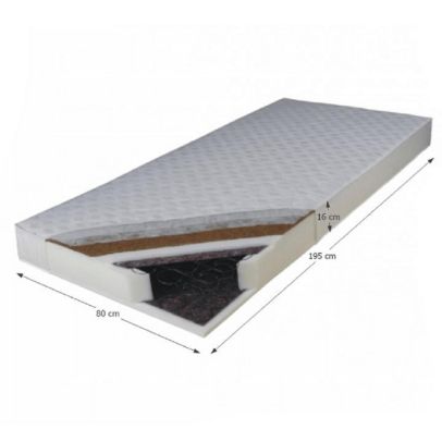 Matrac, obojstranný, pružinový, 80x195, KOKOS MEDIUM 2