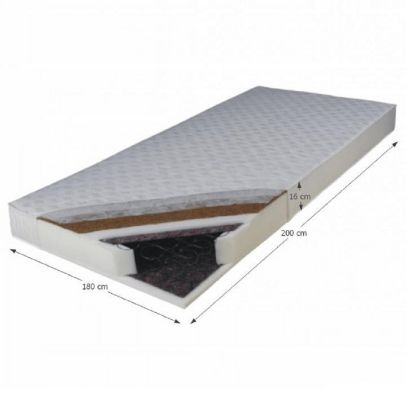 Matrac, pružinový, 180x200, KOKOS MEDIUM 2