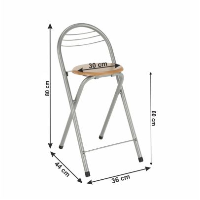 Barová stolička, buk/alumínium, BOXER 2