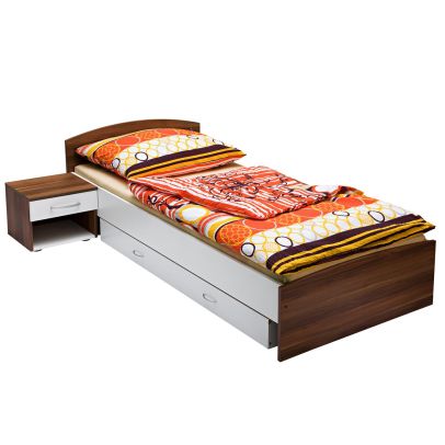 Jednolôžko 60343 orech/biela 2