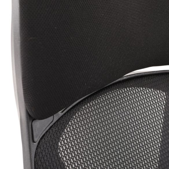 Kancelárska stolička, poťah čierna látka a čierna sieťovina MESH, PC mech. s aretáciou KA-Y309 BK