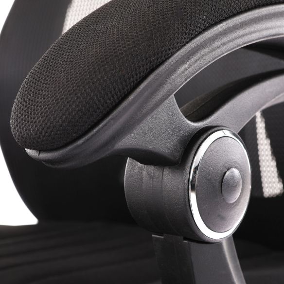 Kancelárska stolička, poťah čierna látka a čierna sieťovina MESH, PC mech. s aretáciou KA-Y309 BK
